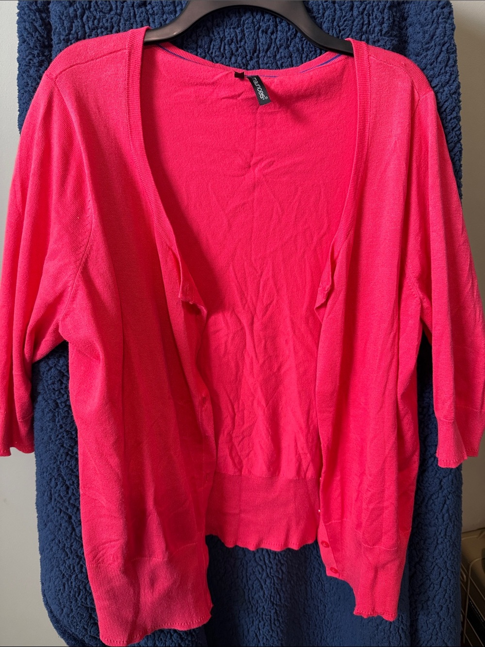 Bright Pink/Salmon Button-Up Cardigan (102)